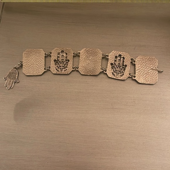 Vintage Souvenir Du Maroc Moroccan Hamsa Camel Link Bracelet - Picture 3 of 8